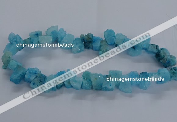 CNG2584 15.5 inches 13*18mm - 15*25mm nuggets druzy agate beads