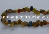 CNG2588 15.5 inches 13*18mm - 15*25mm nuggets plated druzy agate beads