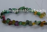 CNG2591 15.5 inches 13*18mm - 15*25mm nuggets plated druzy agate beads