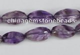 CNG26 15.5 inches 10*20mm faceted nuggets amethyst gemstone beads