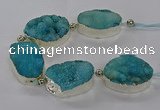 CNG2600 7.5 inches 25*35mm - 30*40mm freeform druzy agate beads