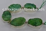 CNG2601 7.5 inches 25*35mm - 30*40mm freeform druzy agate beads