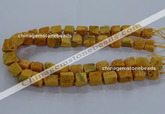 CNG2618 15.5 inches 10*12mm - 14*16mm nuggets druzy agate beads