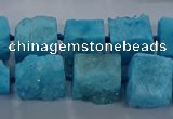 CNG2621 15.5 inches 10*12mm - 14*16mm nuggets druzy agate beads