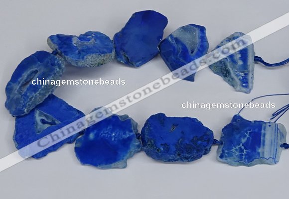 CNG2679 15.5 inches 30*40mm - 40*50mm freeform druzy agate beads