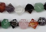 CNG27 15.5 inches 12*12mm faceted nuggets mixed gemstone beads