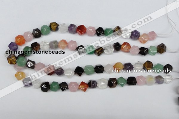 CNG27 15.5 inches 12*12mm faceted nuggets mixed gemstone beads