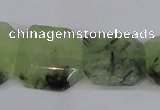 CNG2708 15.5 inches 20*20mm freeform green rutilated quartz beads