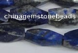 CNG2714 15.5 inches 12*25mm - 14*30mm faceted nuggets lapis lazuli beads