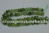 CNG2719 10*14mm - 13*18mm faceted nuggets green rutilated quartz beads