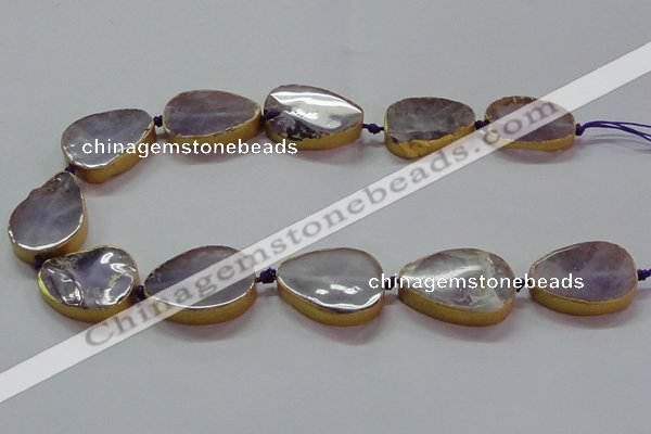 CNG2723 15.5 inches 18*28mm - 20*30mm freeform amethyst beads