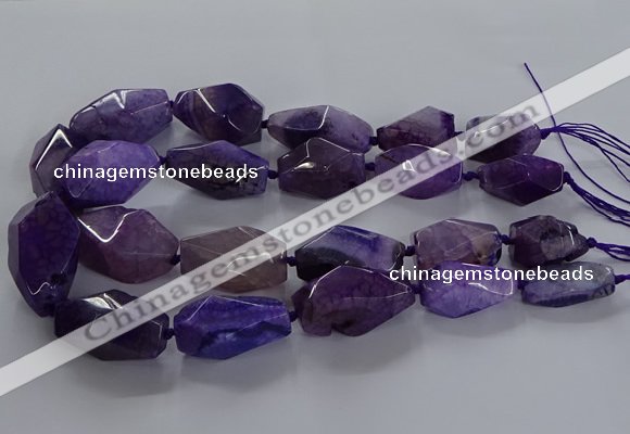 CNG2732 15.5 inches 15*30mm - 20*40mm nuggets agate beads