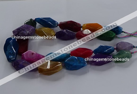 CNG2737 15.5 inches 15*30mm - 20*40mm nuggets agate beads