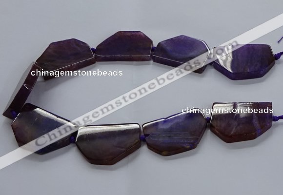 CNG2741 15.5 inches 28*40mm - 30*45mm freeform agate beads