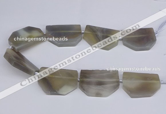 CNG2750 15.5 inches 30*45mm - 35*50mm freeform agate beads