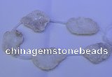 CNG2755 15.5 inches 28*35mm - 40*45mm freeform plated druzy agate beads