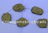 CNG2758 15.5 inches 28*35mm - 40*45mm freeform plated druzy agate beads