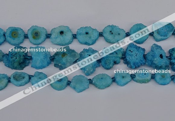 CNG2764 15.5 inches 15*20mm - 25*30mm freeform druzy agate beads