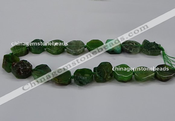 CNG2772 15.5 inches 20*22mm - 22*26mm freeform agate beads