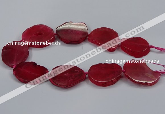 CNG2777 15.5 inches 30*35mm - 35*40mm freeform agate beads