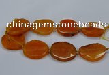 CNG2784 15.5 inches 35*40mm - 45*50mm freeform agate beads