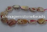 CNG2801 15.5 inches 25*30mm - 30*40mm freeform druzy agate beads