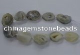 CNG2806 15.5 inches 25*35mm - 30*45mm freeform druzy agate beads