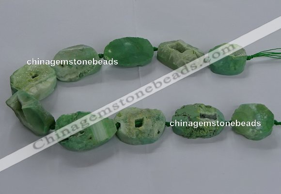 CNG2811 15.5 inches 25*35mm - 30*45mm freeform druzy agate beads