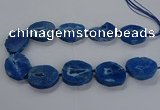 CNG2814 15.5 inches 25*35mm - 30*45mm freeform druzy agate beads