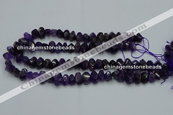 CNG2820 10*14mm - 13*18mm faceted nuggets amethyst beads