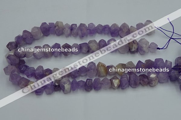 CNG2822 10*14mm - 13*18mm faceted nuggets lavender amethyst beads