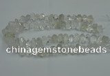 CNG2823 10*14mm - 13*18mm faceted nuggets white crystal beads