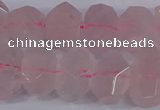 CNG2827 15.5 inches 10*14mm - 13*18mm faceted nuggets rose quartz beads