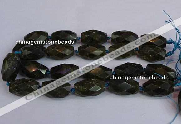 CNG2833 15.5 inches 18*30mm - 20*30mm faceted rice labradorite beads