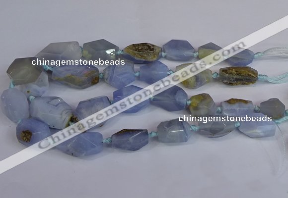 CNG2835 15.5 inches 12*16mm - 22*35mm nuggets blue lace agate beads