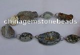 CNG2840 20*25mm - 32*50mm freeform druzy agate beads wholesale