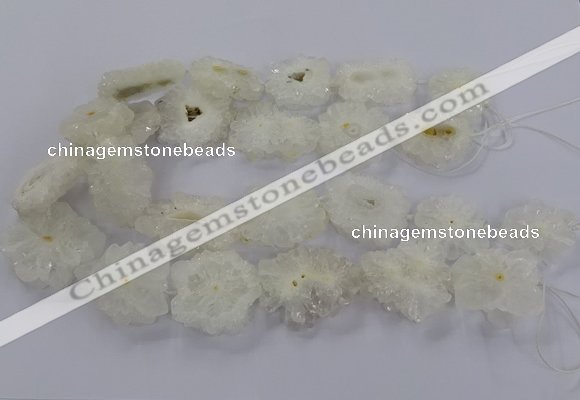 CNG2846 15.5 inches 30*40mm - 45*50mm freeform druzy agate beads