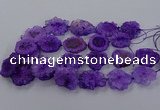 CNG2850 15.5 inches 30*40mm - 45*50mm freeform druzy agate beads