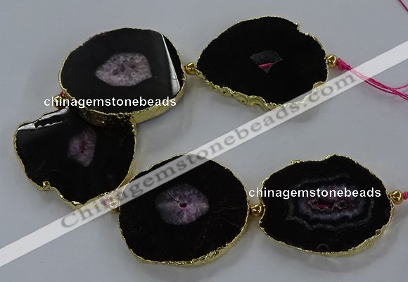 CNG2852 8 inches 35*45mm - 45*55mm freeform druzy agate beads