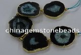 CNG2854 8 inches 35*45mm - 45*55mm freeform druzy agate beads