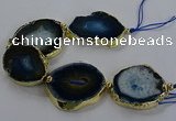 CNG2855 8 inches 35*45mm - 45*55mm freeform druzy agate beads