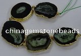 CNG2856 8 inches 35*45mm - 45*55mm freeform druzy agate beads