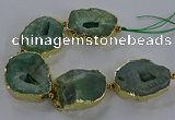 CNG2869 8 inches 35*40mm - 40*50mm freeform druzy agate beads