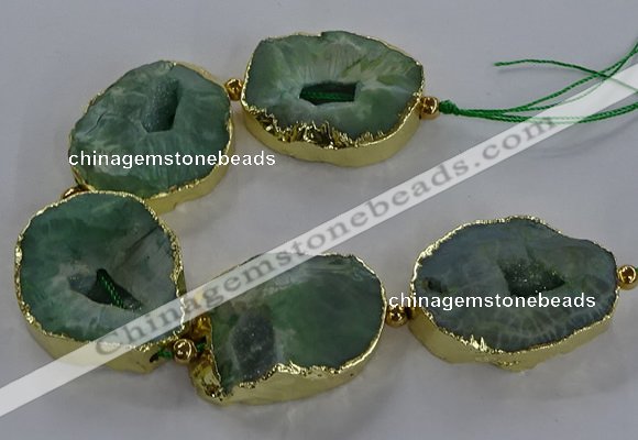 CNG2869 8 inches 35*40mm - 40*50mm freeform druzy agate beads