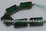 CNG2878 7.5 inches 25*35mm rectangle agate gemstone beads wholesale