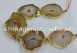 CNG2881 8 inches 40*50mm - 50*60mm freeform druzy agate beads