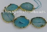 CNG2884 8 inches 40*50mm - 50*60mm freeform druzy agate beads