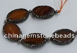 CNG2914 7.5 inches 25*35mm oval agate gemstone beads wholesale