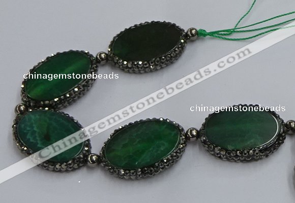 CNG2918 7.5 inches 25*35mm oval agate gemstone beads wholesale