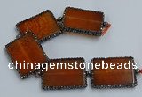 CNG2921 7.5 inches 35*45mm rectangle agate gemstone beads wholesale